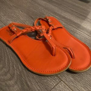 Bright, orange sandals
